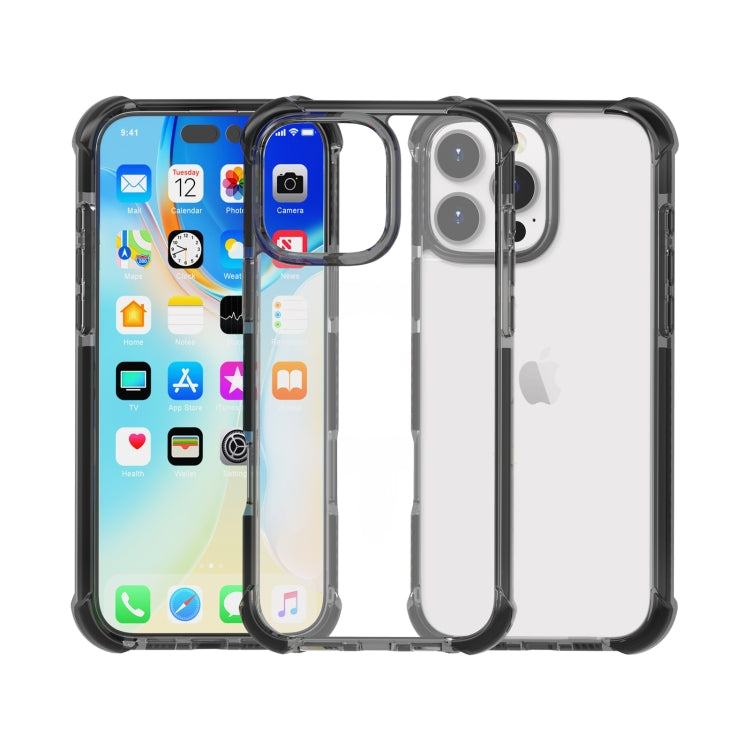 For iPhone 16 Pro Max Four-corner Shockproof TPU + Acrylic Phone Case(Black) - iPhone 16 Pro Max Cases by buy2fix | Online Shopping UK | buy2fix