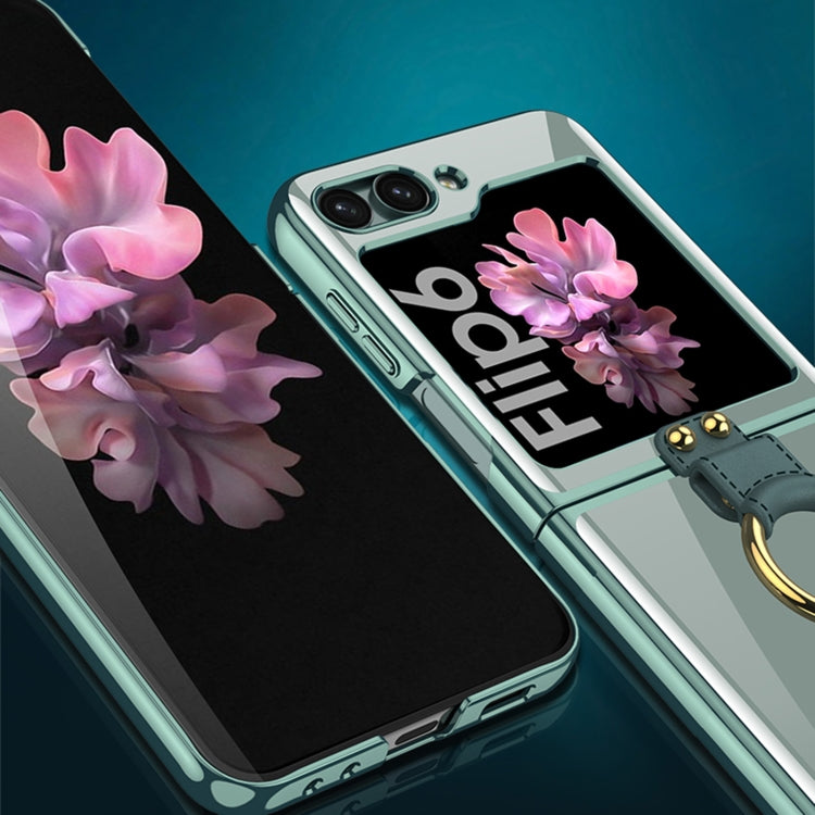 For Samsung Galaxy Z Flip6 GKK Electroplating Phone Case with Ring(Transparent) - Galaxy Z Flip6 5G Cases by GKK | Online Shopping UK | buy2fix