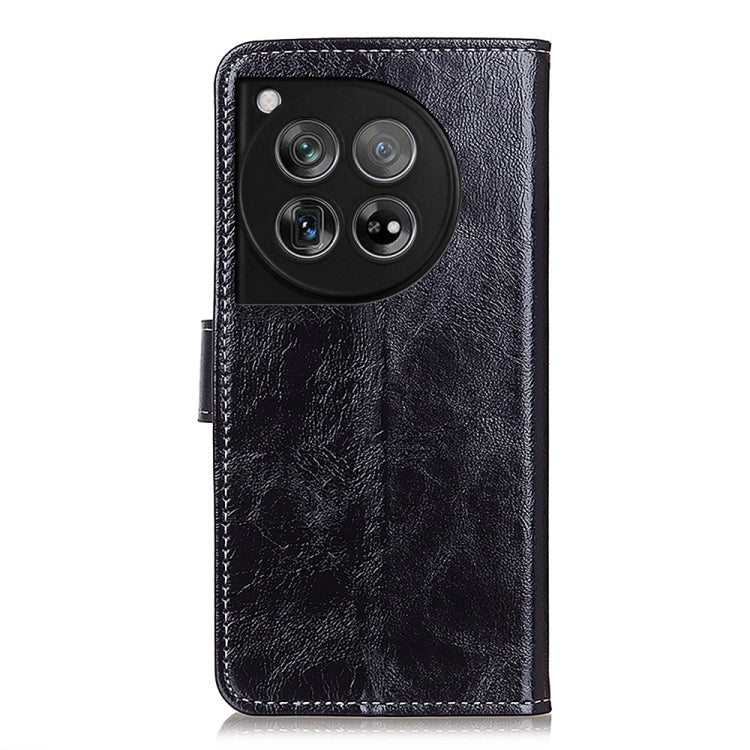 For OnePlus 12 Retro Crazy Horse Texture Leather Phone Case(Black) - OnePlus Cases by buy2fix | Online Shopping UK | buy2fix