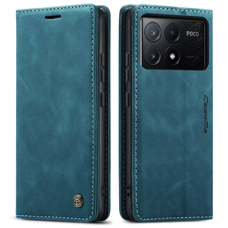 For Xiaomi Poco X6 Pro CaseMe 013 Multifunctional Horizontal Flip Leather Phone Case(Blue) - Xiaomi Cases by CaseMe | Online Shopping UK | buy2fix