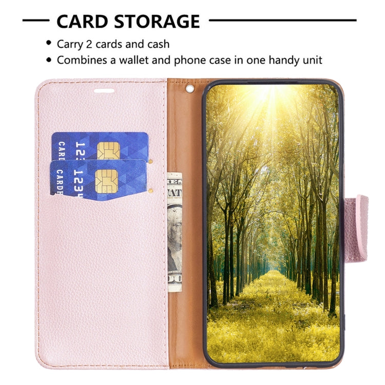 For iPhone 16 Pro Litchi Texture Pure Color Flip Leather Phone Case(Rose Gold) - iPhone 16 Pro Cases by buy2fix | Online Shopping UK | buy2fix