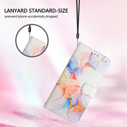 For iPhone SE 2024 PT003 Marble Pattern Flip Leather Phone Case(Galaxy Marble White LS004) - More iPhone Cases by buy2fix | Online Shopping UK | buy2fix