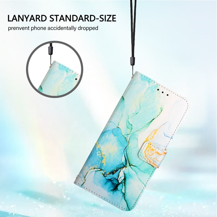 For iPhone SE 2024 PT003 Marble Pattern Flip Leather Phone Case(Green LS003) - More iPhone Cases by buy2fix | Online Shopping UK | buy2fix