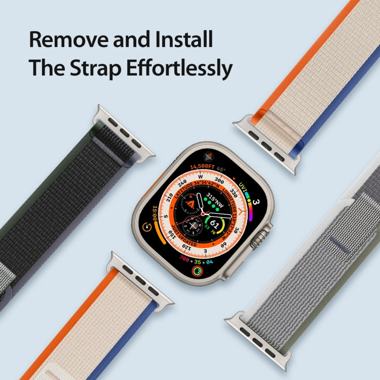 For Apple Watch 9 41mm DUX DUCIS YJ Series Nylon Watch Band(Orange Beige) - Watch Bands by DUX DUCIS | Online Shopping UK | buy2fix