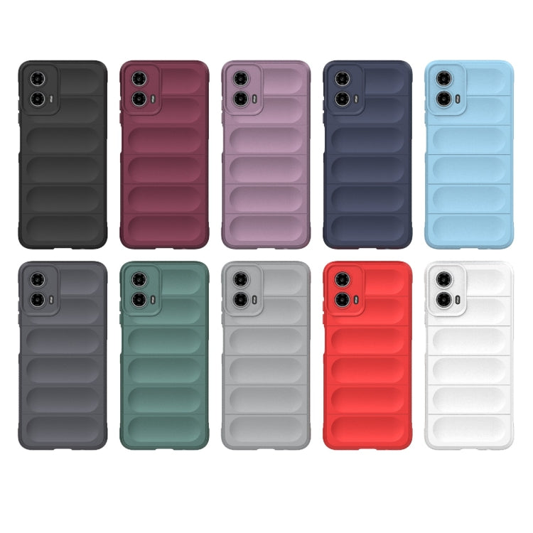 For Motorola Moto G34 5G Magic Shield TPU + Flannel Phone Case(Grey) - Motorola Cases by buy2fix | Online Shopping UK | buy2fix