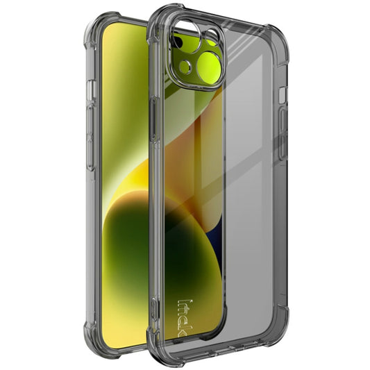 For iPhone 15 imak Shockproof Airbag TPU Phone Case(Transparent Black) - iPhone 15 Cases by imak | Online Shopping UK | buy2fix