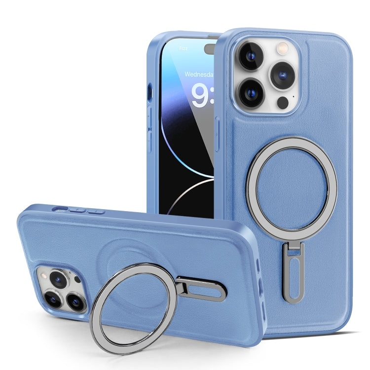 For iPhone 14 Pro Max MagSafe Magnetic Holder Phone Case(Sierra Blue) - iPhone 14 Pro Max Cases by buy2fix | Online Shopping UK | buy2fix