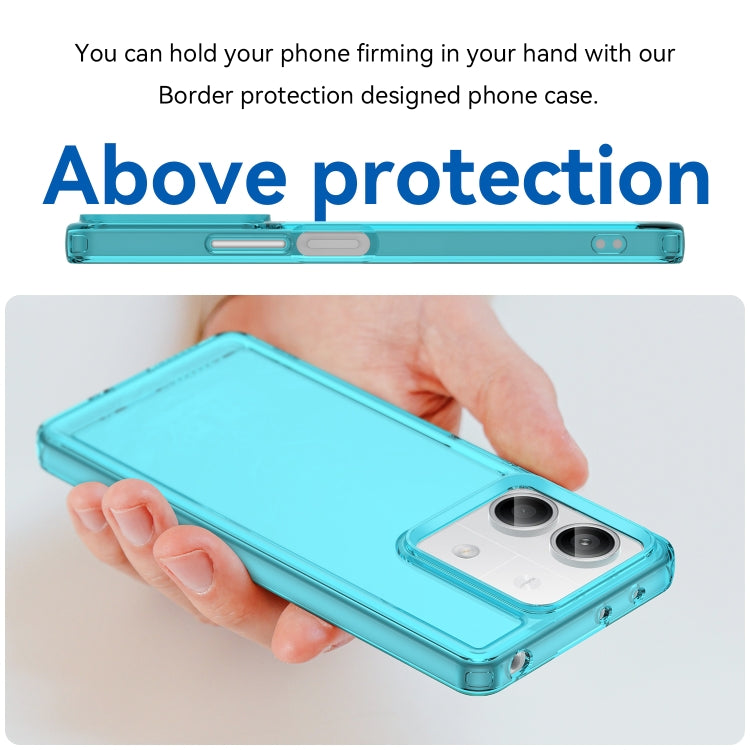 For Xiaomi Poco X6 Neo Candy Series TPU Phone Case(Transparent Blue) - Xiaomi Cases by buy2fix | Online Shopping UK | buy2fix