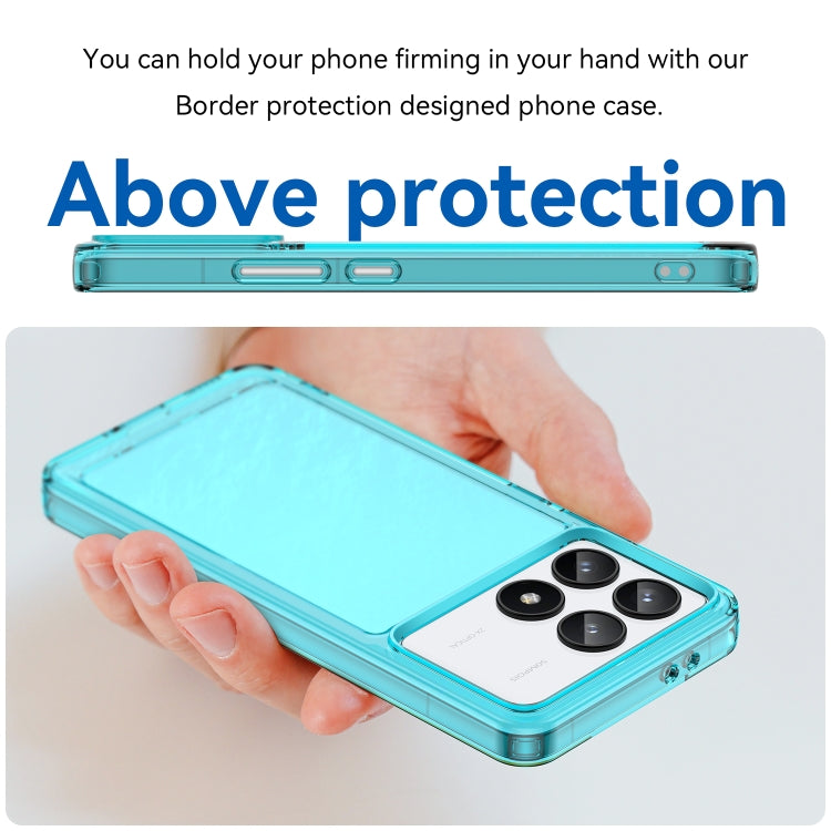 For Xiaomi Redmi K70 Candy Series TPU Phone Case(Transparent Blue) - K70 Cases by buy2fix | Online Shopping UK | buy2fix