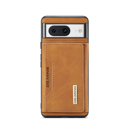 For Google Pixel 8 DG.MING M2 Series 3-Fold Multi Card Bag + Magnetic Phone Case(Brown) - Google Cases by DG.MING | Online Shopping UK | buy2fix