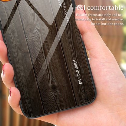 For iPhone 16 Pro Max Wood Grain Glass Phone Case(Black) - iPhone 16 Pro Max Cases by buy2fix | Online Shopping UK | buy2fix