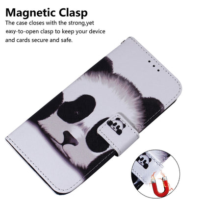 For iPhone SE 2024 Coloured Drawing Flip Leather Phone Case(Panda) - More iPhone Cases by buy2fix | Online Shopping UK | buy2fix