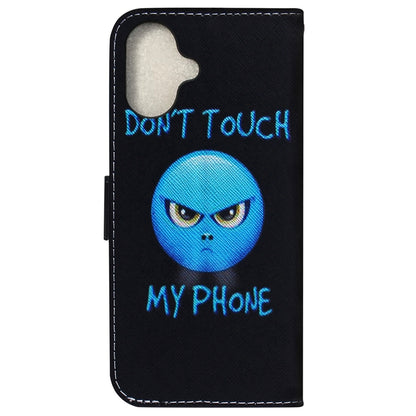 For iPhone 16 Plus Coloured Drawing Flip Leather Phone Case(Anger) - iPhone 16 Plus Cases by buy2fix | Online Shopping UK | buy2fix