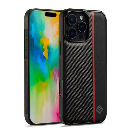 For iPhone 16 Pro Max LC.IMEEKE 3 in 1 Carbon Fiber Texture Shockproof Phone Case(Black) - iPhone 16 Pro Max Cases by LC.IMEEKE | Online Shopping UK | buy2fix