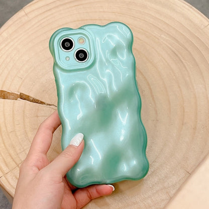 For iPhone 16 Pro Max Wave Bubbles TPU Phone Case(Pearlescent Green) - iPhone 16 Pro Max Cases by buy2fix | Online Shopping UK | buy2fix