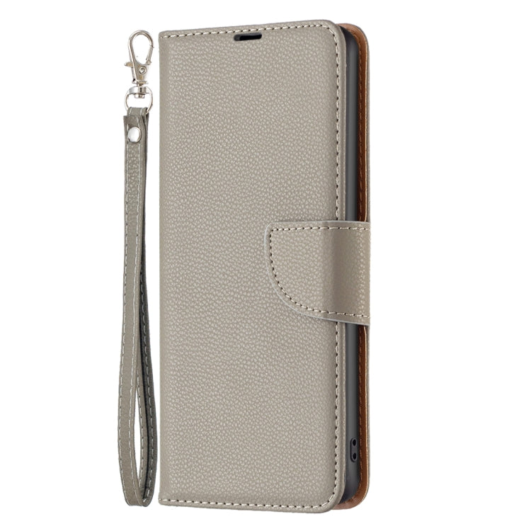 For Samsung Galaxy A35 Litchi Texture Pure Color Flip Leather Phone Case(Grey) - Galaxy Phone Cases by buy2fix | Online Shopping UK | buy2fix