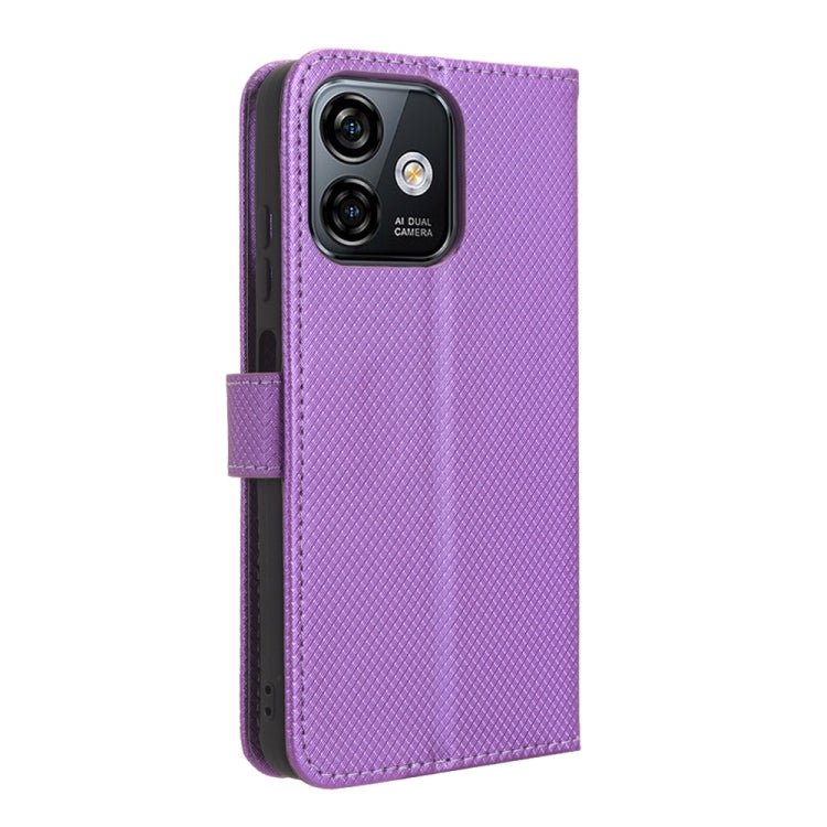 For Ulefone Note 16 Pro Diamond Texture Leather Phone Case(Purple) - Ulefone Cases by buy2fix | Online Shopping UK | buy2fix