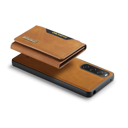 For Sony Xperia 10 V DG.MING M2 Series 3-Fold Multi Card Bag + Magnetic Phone Case(Brown) - Sony Cases by DG.MING | Online Shopping UK | buy2fix