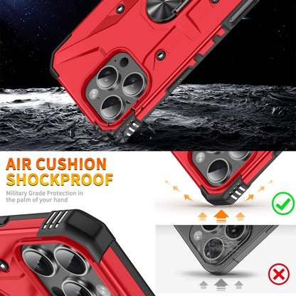 For iPhone 16 Pro Max Ring Holder Phone Case(Red) - iPhone 16 Pro Max Cases by buy2fix | Online Shopping UK | buy2fix