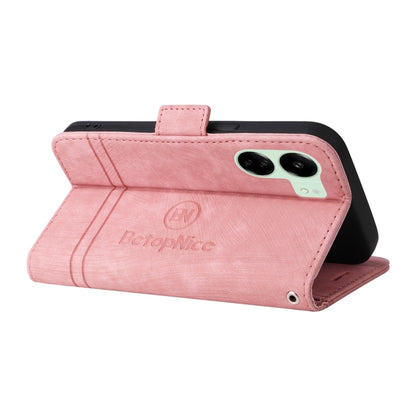 For Xiaomi Redmi 13C 4G / 5G BETOPNICE Dual-side Buckle Leather Phone Case(Pink) - 13C Cases by BETOPNICE | Online Shopping UK | buy2fix