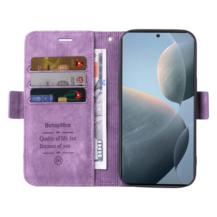 For Xiaomi Redmi K70 / K70 Pro 5G BETOPNICE Dual-side Buckle Leather Phone Case(Purple) - K70 Cases by BETOPNICE | Online Shopping UK | buy2fix