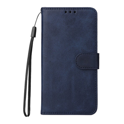 For Samsung Galaxy M55 5G Classic Calf Texture Flip Leather Phone Case(Blue) - Galaxy Phone Cases by buy2fix | Online Shopping UK | buy2fix