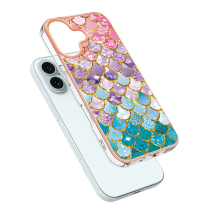 For iPhone 16 Electroplating Pattern IMD TPU Shockproof Case(Colorful Scales) - iPhone 16 Cases by buy2fix | Online Shopping UK | buy2fix