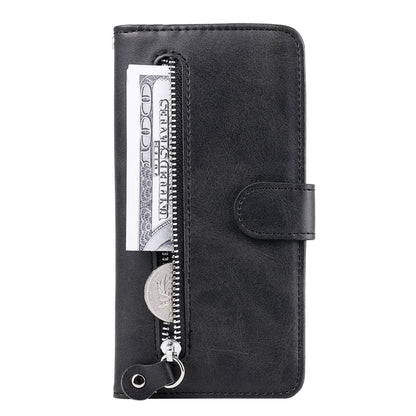 For Xiaomi Redmi K70 / K70 Pro Fashion Calf Texture Zipper Leather Phone Case(Black) - K70 Pro Cases by buy2fix | Online Shopping UK | buy2fix
