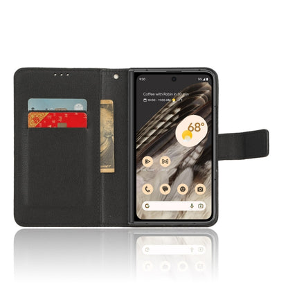 For Google Pixel Fold Lamb Texture Leather Phone Case(Black) - Google Cases by buy2fix | Online Shopping UK | buy2fix