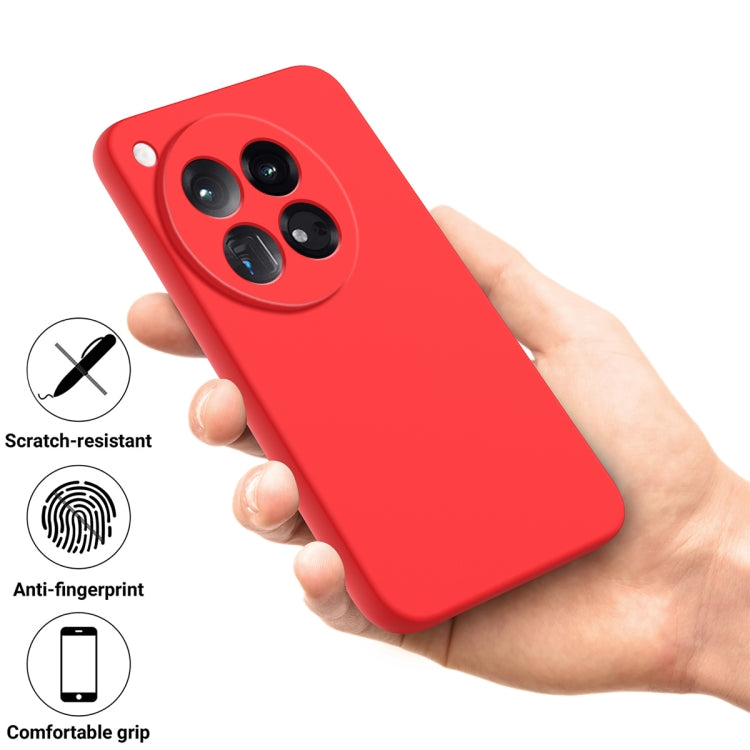 For OnePlus 12 Pure Color Liquid Silicone Shockproof Phone Case(Red) - OnePlus Cases by buy2fix | Online Shopping UK | buy2fix