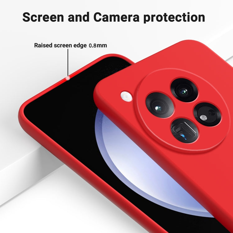 For OnePlus 12 Pure Color Liquid Silicone Shockproof Phone Case(Red) - OnePlus Cases by buy2fix | Online Shopping UK | buy2fix