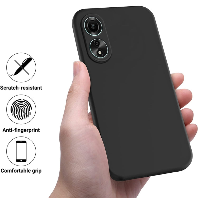 For Honor X5 Plus Pure Color Liquid Silicone Shockproof Phone Case(Black) - Honor Cases by buy2fix | Online Shopping UK | buy2fix