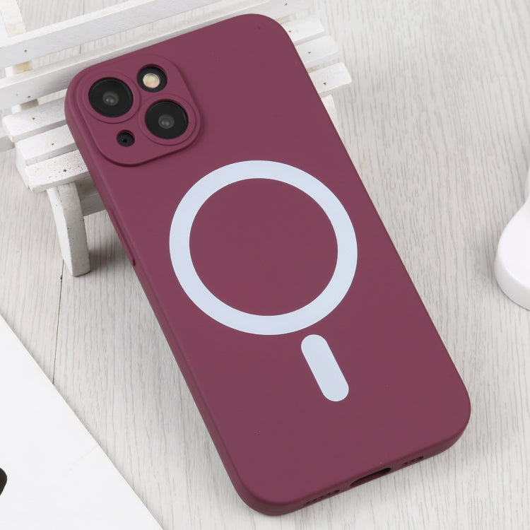 For iPhone 15 Liquid Silicone Magsafe Phone Case(Wine Red) - iPhone 15 Cases by buy2fix | Online Shopping UK | buy2fix
