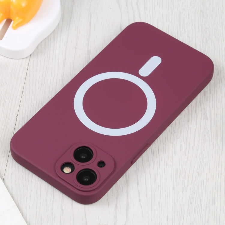 For iPhone 15 Liquid Silicone Magsafe Phone Case(Wine Red) - iPhone 15 Cases by buy2fix | Online Shopping UK | buy2fix