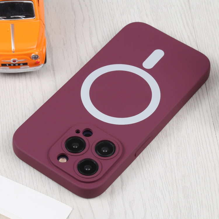 For iPhone 16 Pro Max Liquid Silicone Magsafe Phone Case(Wine Red) - iPhone 16 Pro Max Cases by buy2fix | Online Shopping UK | buy2fix