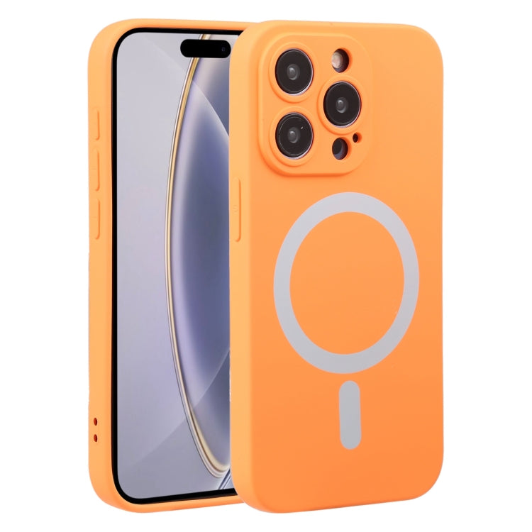 For iPhone 16 Pro Max Liquid Silicone Magsafe Phone Case(Orange) - iPhone 16 Pro Max Cases by buy2fix | Online Shopping UK | buy2fix