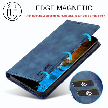 For Samsung Galaxy S24 5G LC.IMEEKE Strong Magnetism Microfiber Leather Phone Case(Blue) - Galaxy S24 5G Cases by LC.IMEEKE | Online Shopping UK | buy2fix