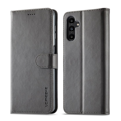 For Samsung Galaxy A15 5G LC.IMEEKE Calf Texture Leather Phone Case(Grey) - Galaxy Phone Cases by LC.IMEEKE | Online Shopping UK | buy2fix