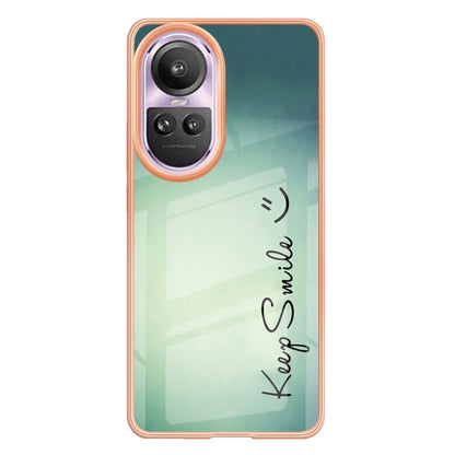 For OPPO Reno10 Pro 5G Global Electroplating Marble Dual-side IMD Phone Case(Smile) - OPPO Cases by buy2fix | Online Shopping UK | buy2fix