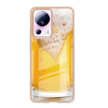 For Xiaomi 13 Lite 5G Electroplating Marble Dual-side IMD Phone Case(Draft Beer) - 13 Lite Cases by buy2fix | Online Shopping UK | buy2fix