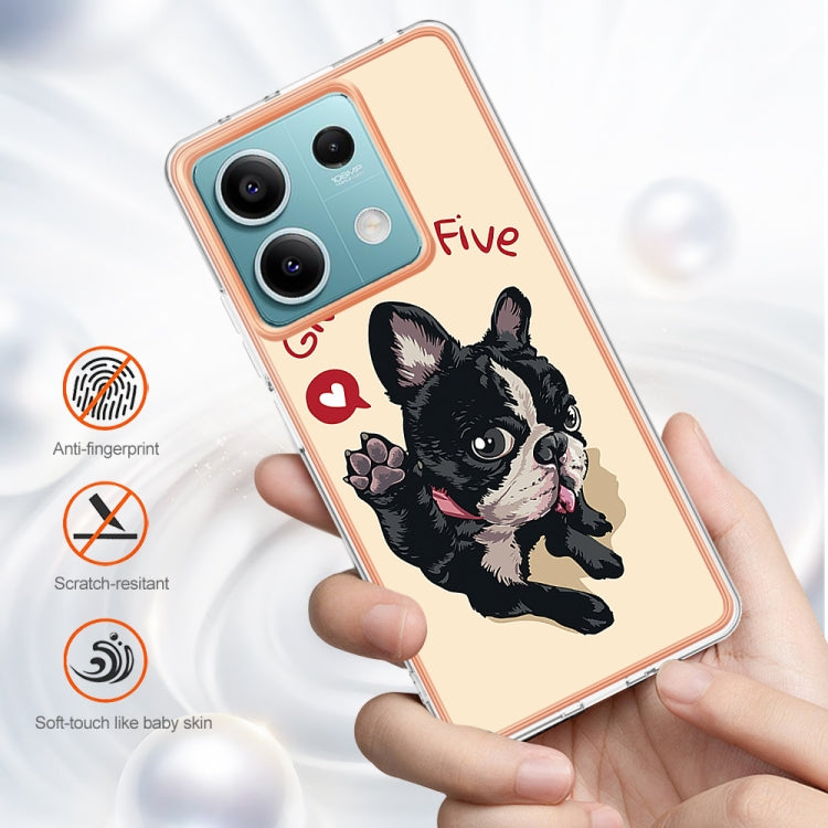 For Xiaomi Redmi Note 13 5G Electroplating Marble Dual-side IMD Phone Case(Lucky Dog) - Note 13 Cases by buy2fix | Online Shopping UK | buy2fix