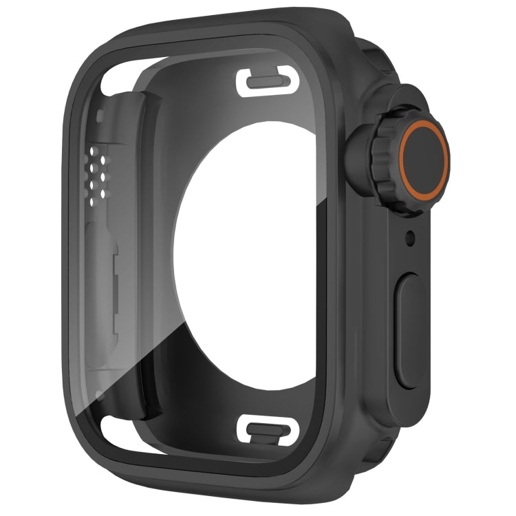 For Apple Watch Series 9 / 8 / 7 41mm Change to Ultra 49mm Waterproof All-Inclusive Film Hybrid PC Watch Case(Black) - Watch Cases by buy2fix | Online Shopping UK | buy2fix