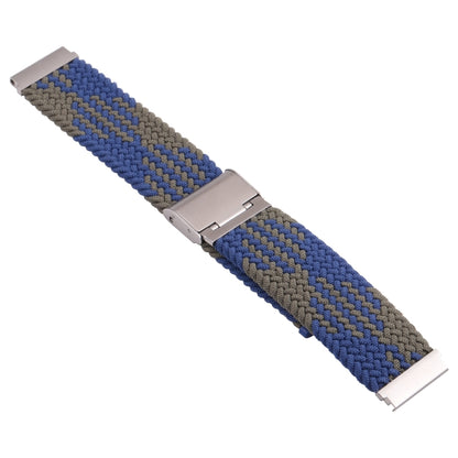 For Samsung Galaxy Watch 6 / 6 Classic Nylon Braided Metal Buckle Watch Band(Z Blue Green) - Watch Bands by buy2fix | Online Shopping UK | buy2fix