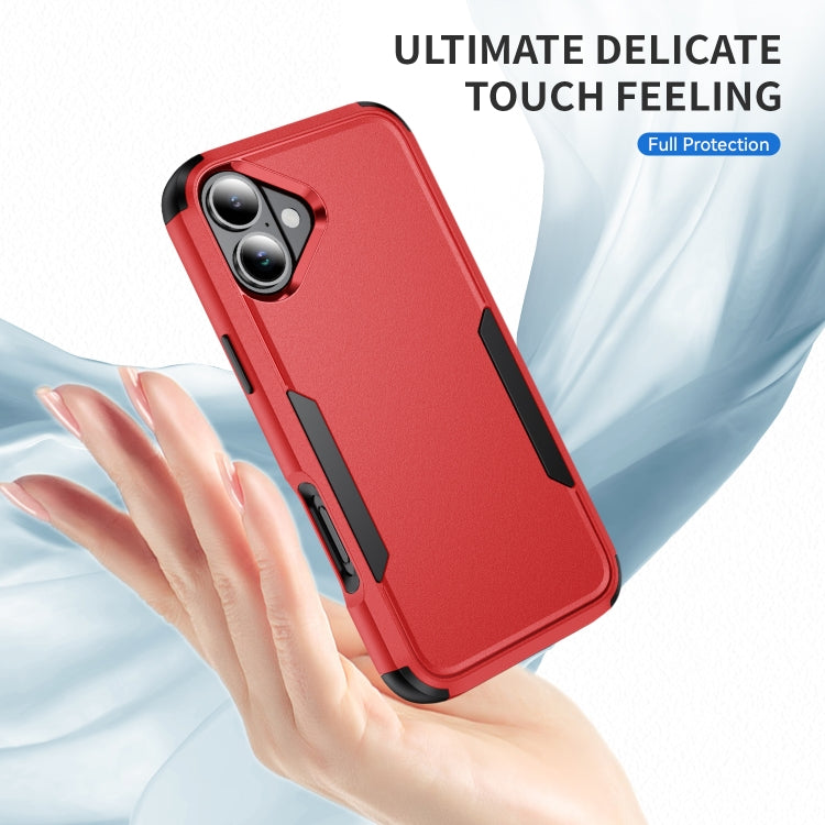 For iPhone 16 Commuter Shockproof TPU + PC Phone Case(Red+Black) - iPhone 16 Cases by buy2fix | Online Shopping UK | buy2fix