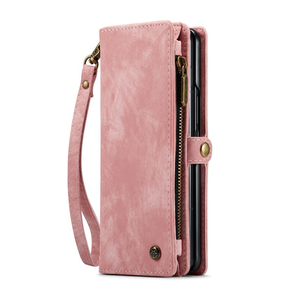 For Samsung Galaxy Z Fold5 CaseMe 008 Multifunctional Zipper Wallet Phone Leather Case(Pink) - Galaxy Z Fold5 Cases by CaseMe | Online Shopping UK | buy2fix