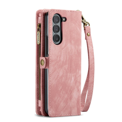 For Samsung Galaxy Z Fold5 CaseMe 008 Multifunctional Zipper Wallet Phone Leather Case(Pink) - Galaxy Z Fold5 Cases by CaseMe | Online Shopping UK | buy2fix