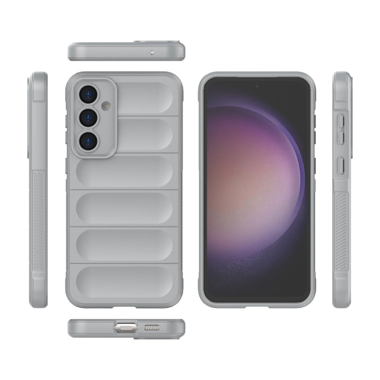 For Samsung Galaxy S23 FE 5G Magic Shield TPU + Flannel Phone Case(Grey) - Galaxy S23 FE 5G Cases by buy2fix | Online Shopping UK | buy2fix