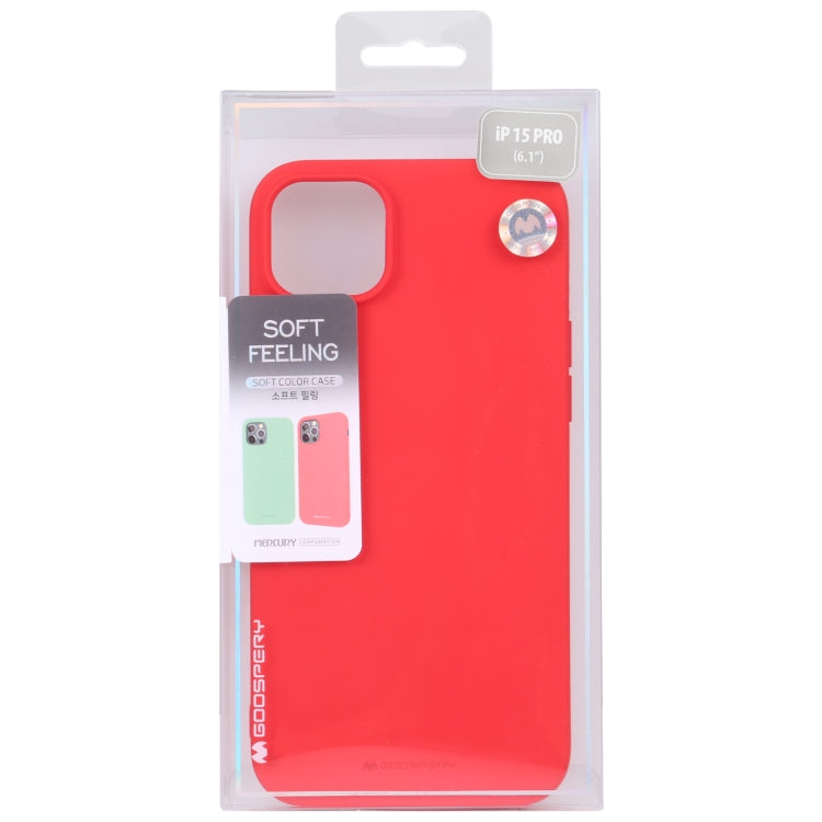 For iPhone 15 Pro Max GOOSPERY SOFT FEELING Liquid TPU Soft Phone Case(Red) - iPhone 15 Pro Max Cases by GOOSPERY | Online Shopping UK | buy2fix