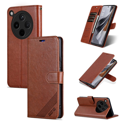 For OPPO Find X8 AZNS Sheepskin Texture Flip Leather Phone Case(Brown) - Find X8 Cases by AZNS | Online Shopping UK | buy2fix