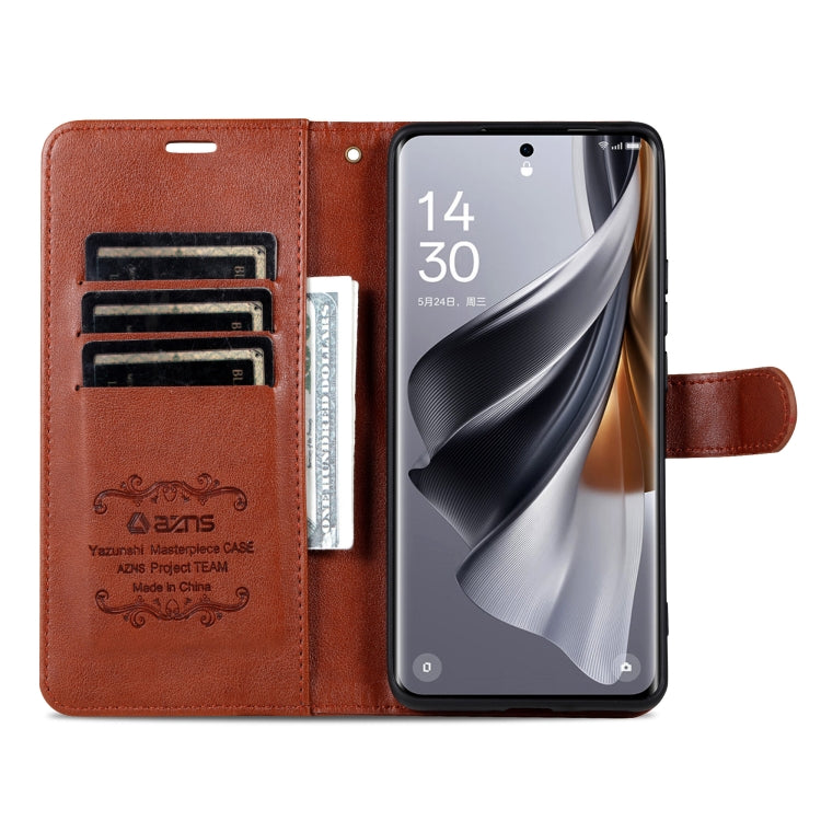 For OPPO Find X8 AZNS Sheepskin Texture Flip Leather Phone Case(Brown) - Find X8 Cases by AZNS | Online Shopping UK | buy2fix